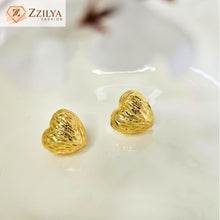 Golden Heart korean earrings under 100