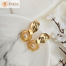 Bae simple korean earrings - Gold