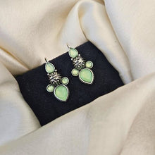 Green Oxidised Zzilya Earrings | Antique Ethnic Earrings Under ₹99 for Women & Girls