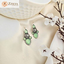 Green Oxidised Zzilya Earrings | Antique Ethnic Earrings Under ₹99 for Women & Girls