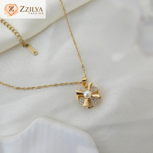 Floral anti tarnish necklace for women