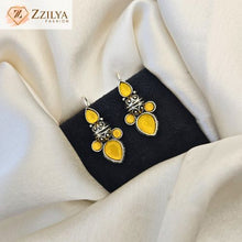 Yellow Oxidised Ethnic Earrings | Traditional Imitation Jewellery Under ₹99