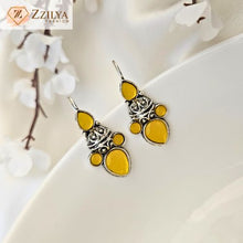 Yellow Oxidised Ethnic Earrings | Traditional Imitation Jewellery Under ₹99