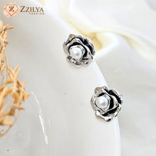 Floral pearl korean earrings for girls