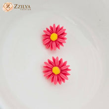 Flower earrings - Pink