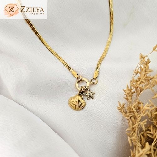 Golden Shell 18k Gold Plated Anti Tarnish Necklace