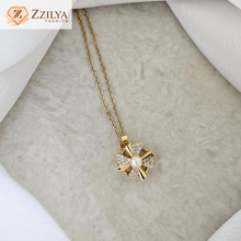 Floral anti tarnish necklace for women