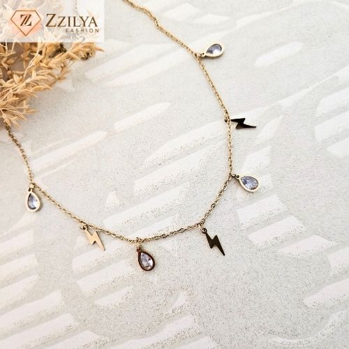 Lightning Love 18K Gold Plated Anti Tarnish Necklace