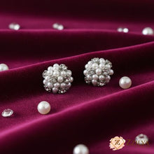 Dainty Pearl and stone Stud Silver Earrings Under 99