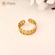 Knotted gold plated anti tarnish rings