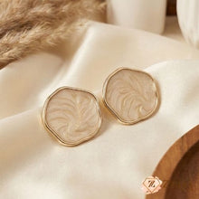 Abstract Marble Wave Resin Stud Earrings | Trendy Gold-Plated Party Wear Jewellery (6 Colors) - ZZILYA Fashion