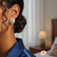 Dainty Korean Gold & Big Pearl Cluster Stud Earrings under Rs 99