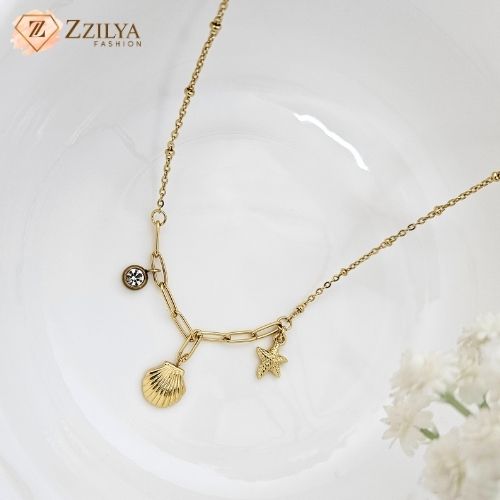 Coastal Charm 18K Gold Plated Anti Tarnish Necklace