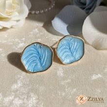 Abstract Marble Wave Resin Stud Earrings | Trendy Gold-Plated Party Wear Jewellery (6 Colors) - ZZILYA Fashion