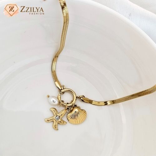 Starfish Charms 18K Gold Plated Anti Tarnish Necklace