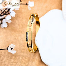 Trendy studded anti tarnish gold bangle bracelets for women