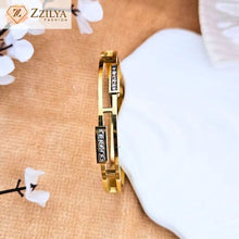 Trendy studded anti tarnish gold bangle bracelets for women