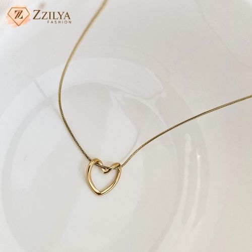 Golden Heart 18K Gold Plated Anti Tarnish Necklace