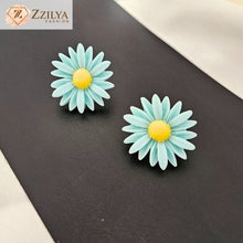 Sea Green Flower Earrings