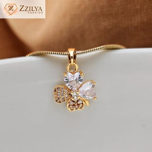 Floral Anti tarnish golden neckpiece