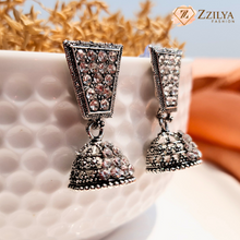 Shimmering Stone Jhumka Earrings