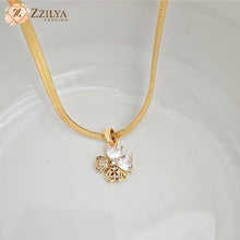 Floral Anti tarnish golden neckpiece