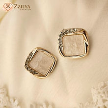 Radiant Square Elegance Stud Earrings