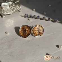 Abstract Marble Wave Resin Stud Earrings | Trendy Gold-Plated Party Wear Jewellery (6 Colors) - ZZILYA Fashion