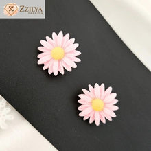 Pink Flower Earrings