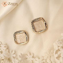 Radiant Square Elegance Stud Earrings