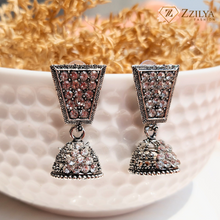 Shimmering Stone Jhumka Earrings