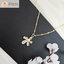 Stone Studded Flower Necklace