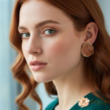 Abstract Marble Wave Resin Stud Earrings | Trendy Gold-Plated Party Wear Jewellery (6 Colors) - ZZILYA Fashion