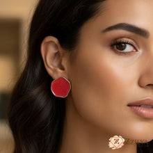 Abstract Marble Wave Resin Stud Earrings | Trendy Gold-Plated Party Wear Jewellery (6 Colors) - ZZILYA Fashion