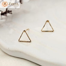 Triangle Golden Stud earrings
