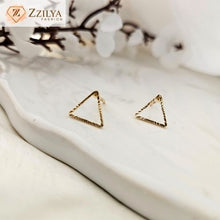 Triangle Golden Stud earrings