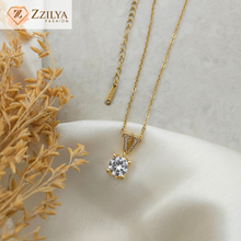 Stud drop anti tarnish necklace for women