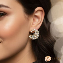 Celestial Pearl Moon & Star Stud Earrings