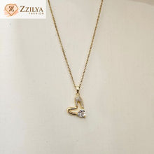 Studded heart anti tarnish necklace