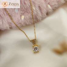 Stud drop anti tarnish necklace for women