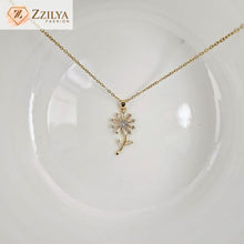 Sunflower dainty anti tarnish necklace