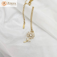 Sunflower dainty anti tarnish necklace