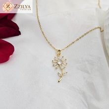 Sunflower dainty anti tarnish necklace