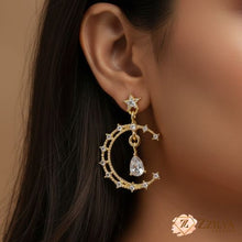 Zzilya Fashion: Celestial Star & Crescent Moon Dangler Earrings under Rs 99