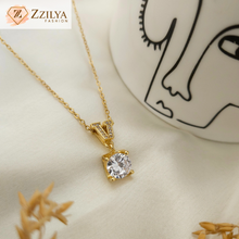 Stud drop anti tarnish necklace for women