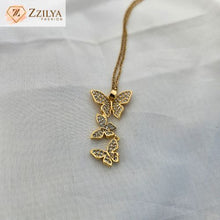 Butterfly studded anti tarnish necklace