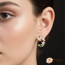 Enchanted Butterfly & Floral Pave Statement Earrings Under Rs 99
