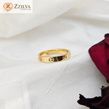 Cartier Unisex Band Ring 18K Gold Plated Anti-Tarnish