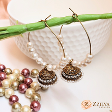 Pearl Essence Gold Jhumki Earrings