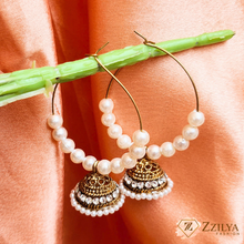 Pearl Essence Gold Jhumki Earrings